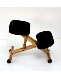 Assis à genoux visco bois naturel revêtement noir Assis à genoux visco bois naturel revêtement noir