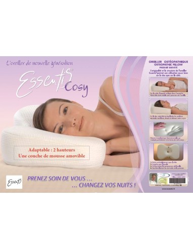 Oreiller ESSENTIS Cosy 2 hauteurs