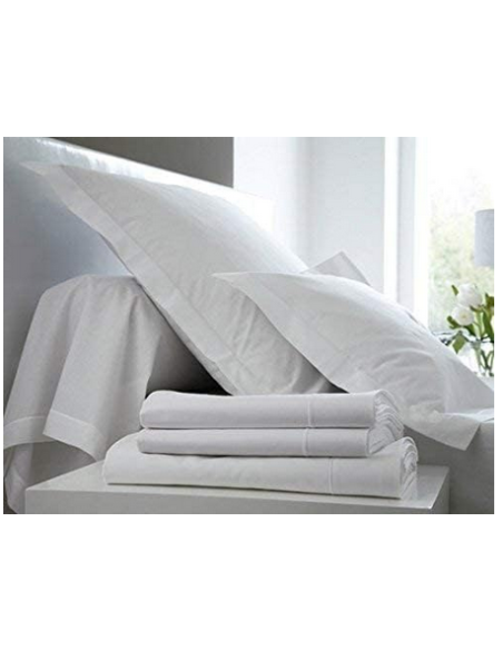 Taie en coton percale unie 50x75 Blanc des Vosges