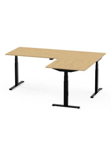Bureau ergonomique assis-debout d’angle Adjust 3 Pieds