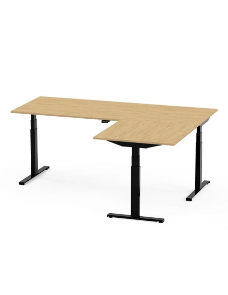 Bureau ergonomique assis-debout d’angle Adjust 3 Pieds