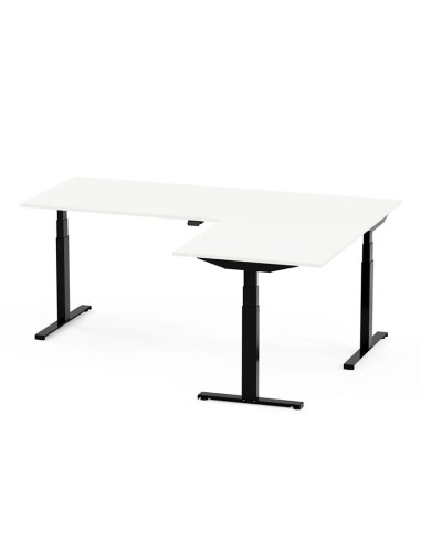 Bureau ergonomique assis-debout d’angle Adjust 3 Pieds