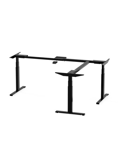 Bureau ergonomique assis-debout d’angle Adjust 3 Pieds