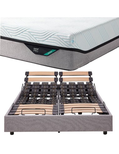 Pack literie Tempur : sommier relax Copenhague et matelas SmartCool Pro Plus