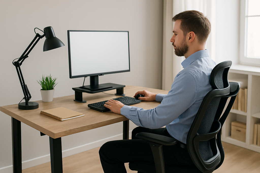 Comment bien aménager son espace de travail pour soulager son dos ? Image générée par IA