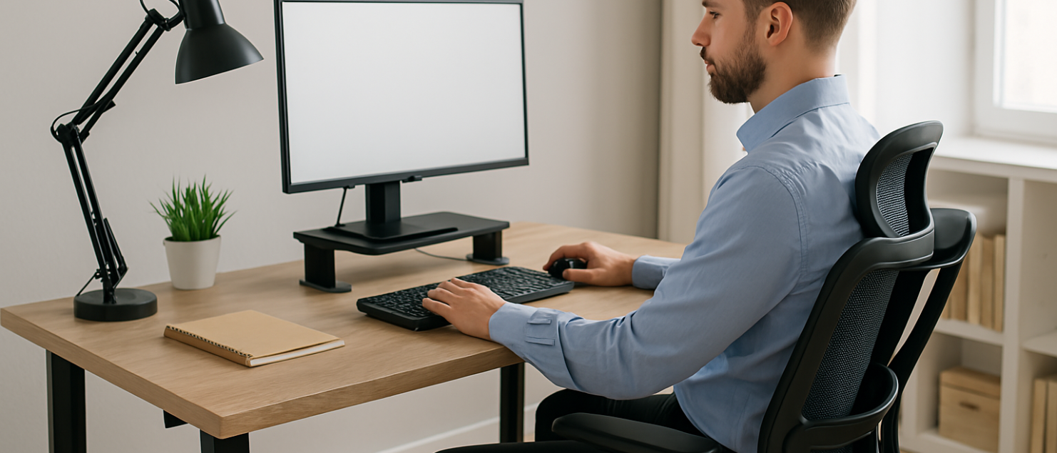 Comment bien aménager son espace de travail pour soulager son dos ? Image générée par IA