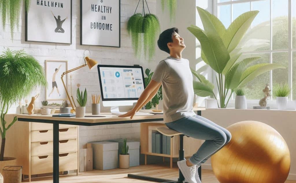 Comment transformer un bureau pour soulager les douleurs de dos - Image générée par IA