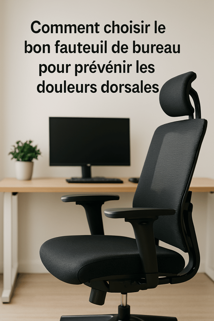 Comment choisir le bon fauteuil de bureau pour prévenir les douleurs dorsales - Image générée par IA