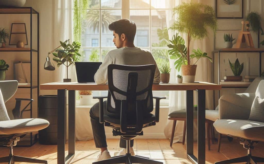 Choisir un siège ergonomique pour le télétravail ou les vacances - Image générée par IA