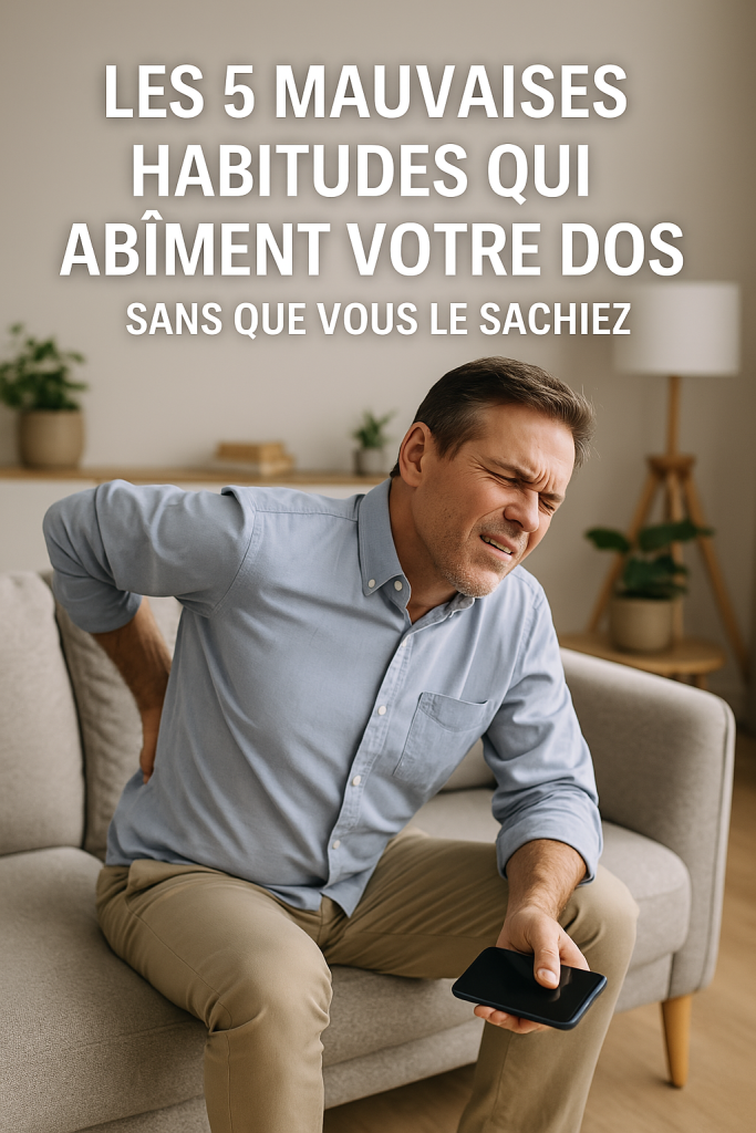 Les 5 mauvaises habitudes qui abîment votre dos sans que vous le sachiez - Image générée par IA