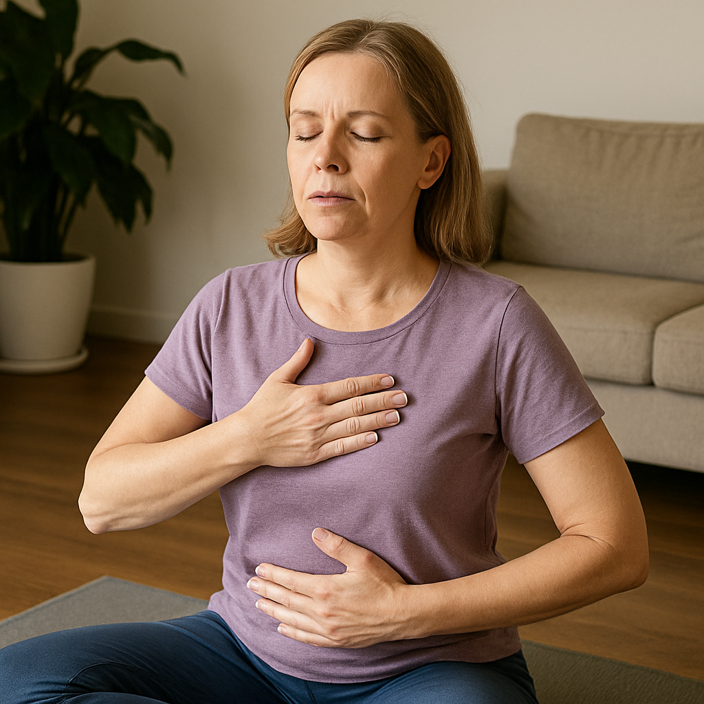 Respiration et mal de dos - Image générée par IA