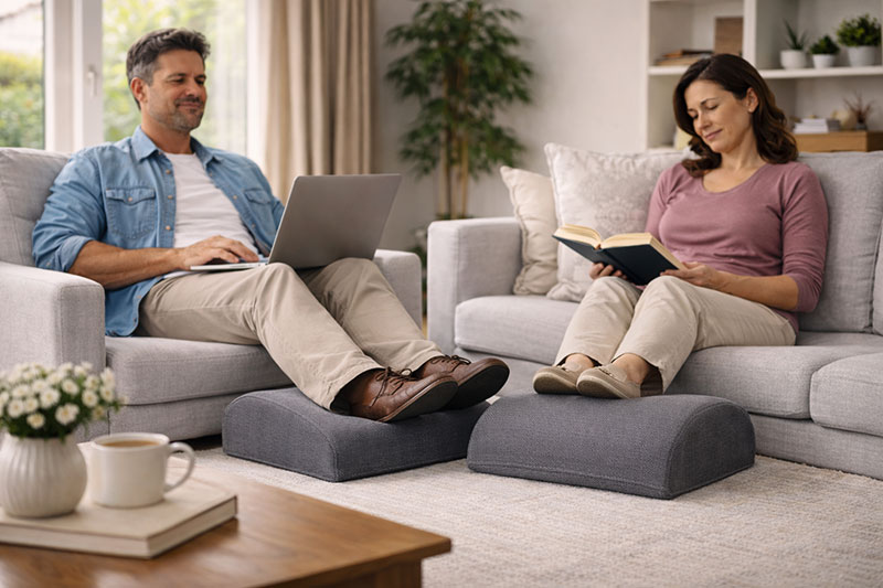 Pourquoi un repose-pieds change la donne pour le dos - Image générée par IA