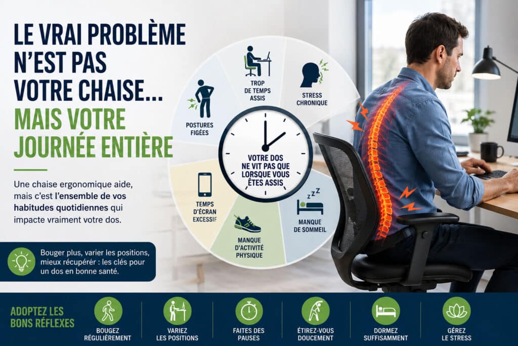 Le vrai problème n’est pas votre chaise… mais votre journée entière