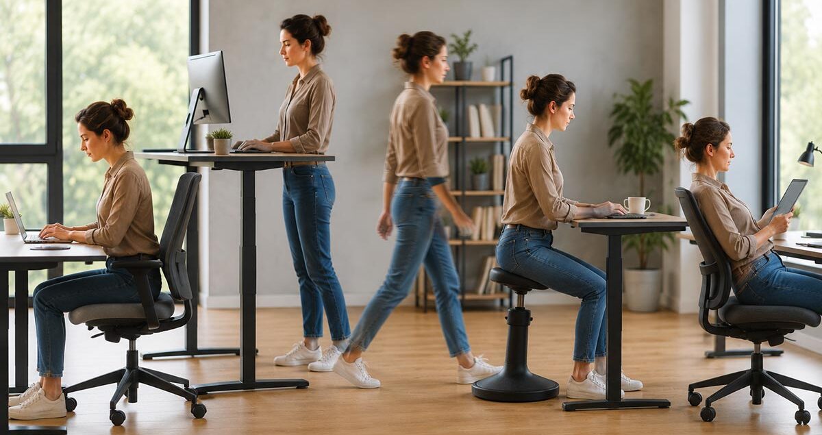 Bouger et changer de position au bureau