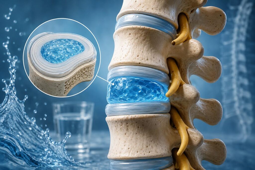 Hydratation des disques intervertébraux : mythe ou réalité ?