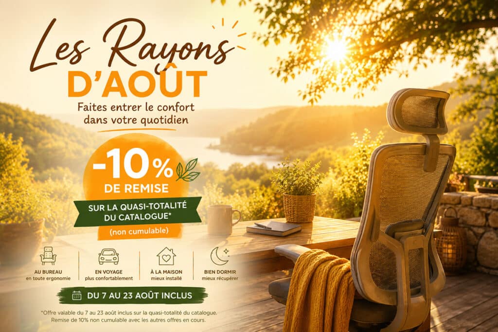 Les Rayons d'Août : faites entrer le confort dans votre quotidien - 10% de remise sur la boutique