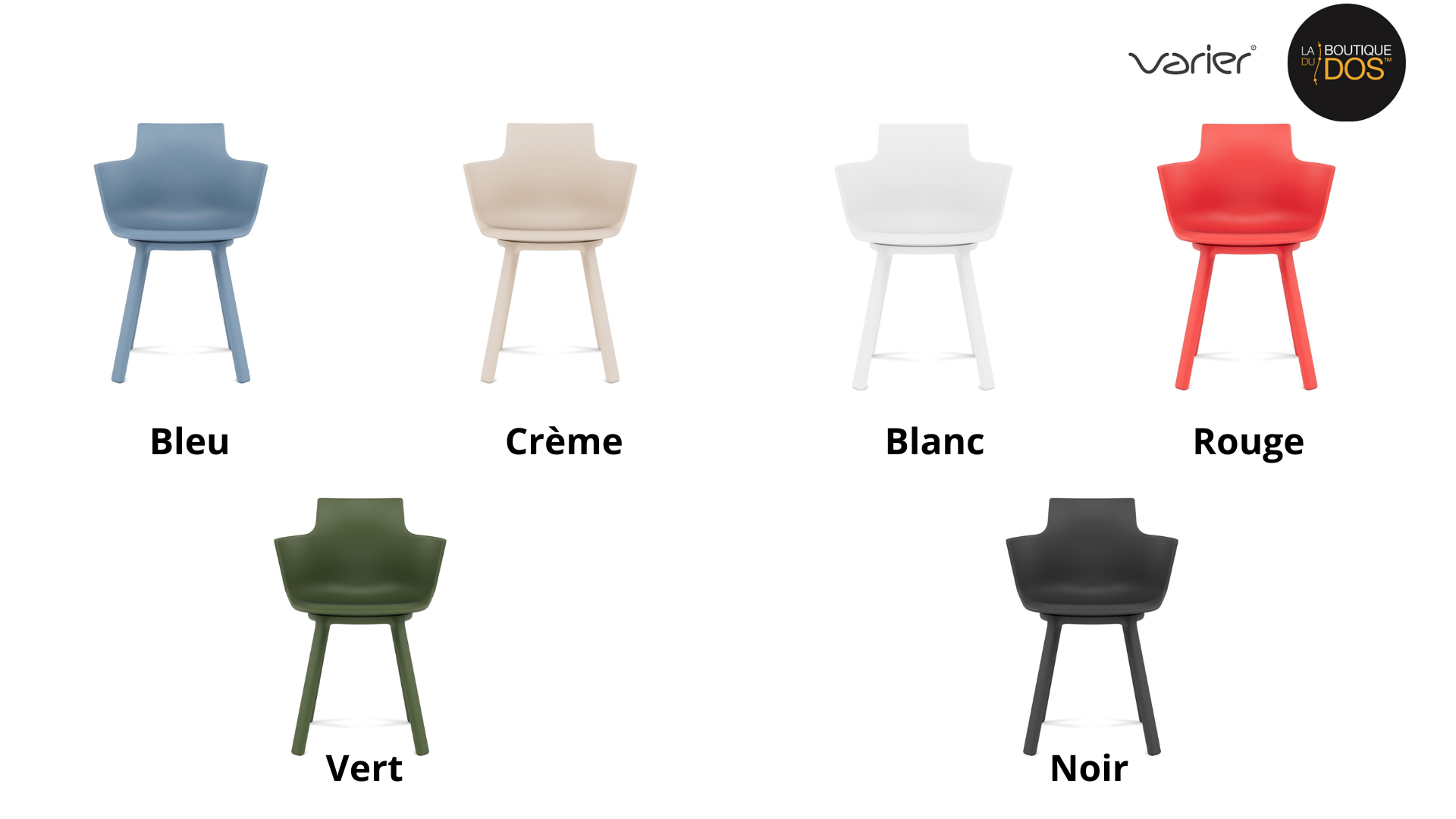 les différents coloris disponibles pour ce siège